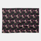 ピンクカクテルパーソナライズされたバータオル キッチンタオル (横)