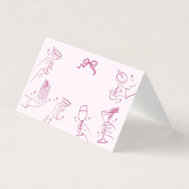 ピンクカクテルパーティーレトロテーブル座席表 (正面)