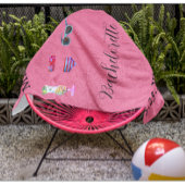 ピンクカクテルビーチパーティーウェディングギフト ビーチタオル