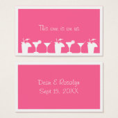 ピンクカクテル結婚のイベントカスタムドリンクチケット (正面&裏面)