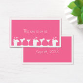 ピンクカクテル結婚のイベントカスタムドリンクチケット (デスク)