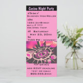 ピンクカジノナイトテーマパーティ招待状 招待状 (スタンド正面)