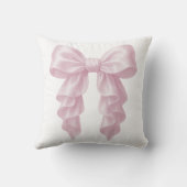 ピンクカスケードラッフルボウエレガントポーガーリープ クッション (裏面)