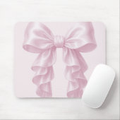 ピンクカスケードラッフルボウエレガントポーガーリープ マウスパッド (マウス)