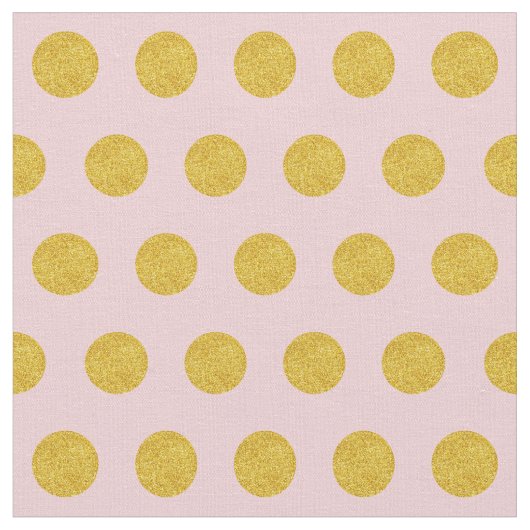ピンクカスタマイズの独自の金ゴールド水玉模様 ファブリック (クローズアップ)