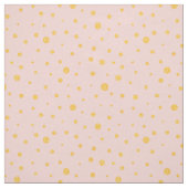 ピンクカスタマイズの自分の金ゴールド水玉模様 ファブリック (見本)