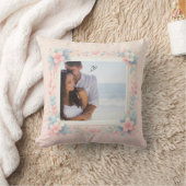 ピンクカスタマイズの花バレンタインデー2写真 クッション (ブランケット)