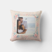 ピンクカスタマイズの花バレンタインデー2写真 クッション (正面)