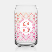 ピンクカスタマイズの花嫁のメイドの贈り物 ガラス缶 (正面)