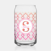 ピンクカスタマイズの花嫁のメイドの贈り物 ガラス缶 (裏面)