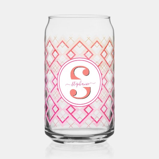 ピンクカスタマイズの花嫁のメイドの贈り物 ガラス缶 (裏面)