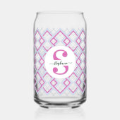 ピンクカスタマイズの花嫁のメイドの贈り物 ガラス缶 (裏面)