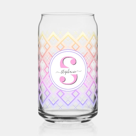 ピンクカスタマイズの花嫁のメイドの贈り物 ガラス缶 (正面)