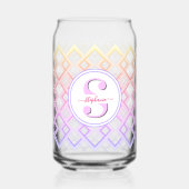 ピンクカスタマイズの花嫁のメイドの贈り物 ガラス缶 (裏面)