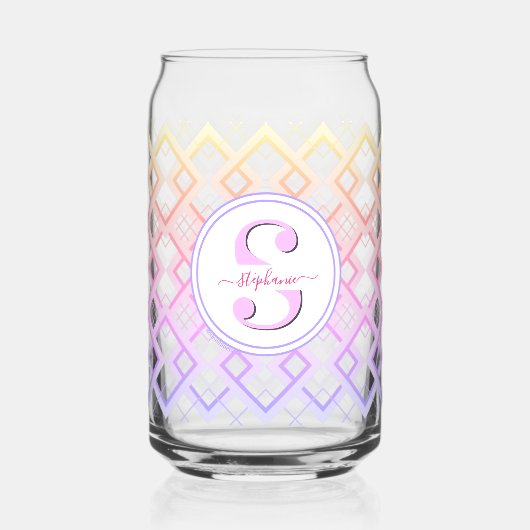 ピンクカスタマイズの花嫁のメイドの贈り物 ガラス缶 (裏面)