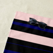 ピンクカスタムとブルーのネイビービーチタオル ビーチタオル (インサイチュ)