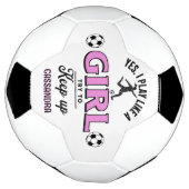 ピンクカスタムのアクセント付遊き「Yes、私は女の子のように サッカーボール (回転)