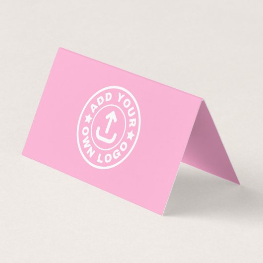 ピンクカスタムのビジネスSNSお礼を折った 名刺 (裏面)