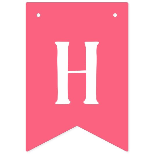 ピンクカスタムのフォトハッピーバースデーバナー バンティングフラッグ (第2の旗)