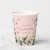 ピンクカスタムのベリーファースト誕生日 紙コップ (裏面)