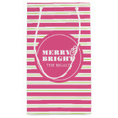 ピンクカスタムのメリークリスマス スモールペーパーバッグ (裏面)
