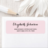 ピンクカスタムのモダン差出人住所の作成 ラベル (インサイチュ)