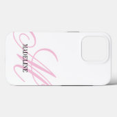 ピンクカスタムのモノグラム透エレガントかし Case-Mate iPhoneケース (裏面 (横))