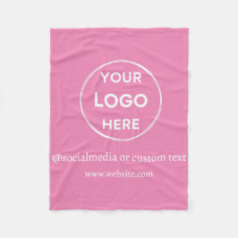 ピンクカスタムのロゴソーシャルメディアモダン事業 フリースブランケット