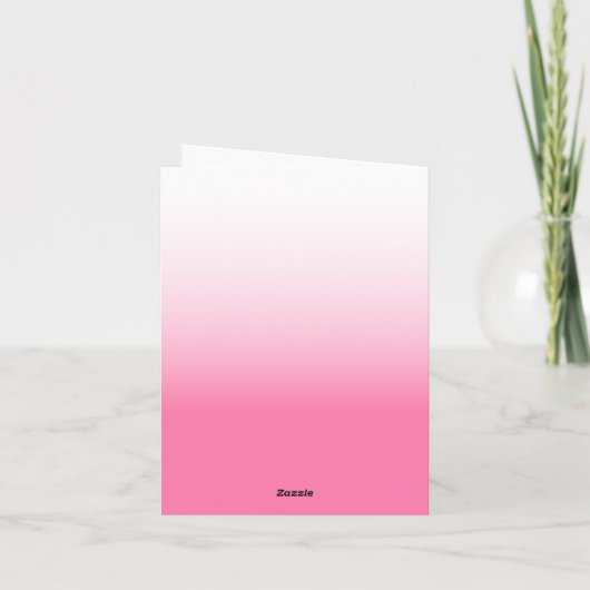 ピンクカスタムの写真の卒業式とメッセージ サンキューカード (裏面)