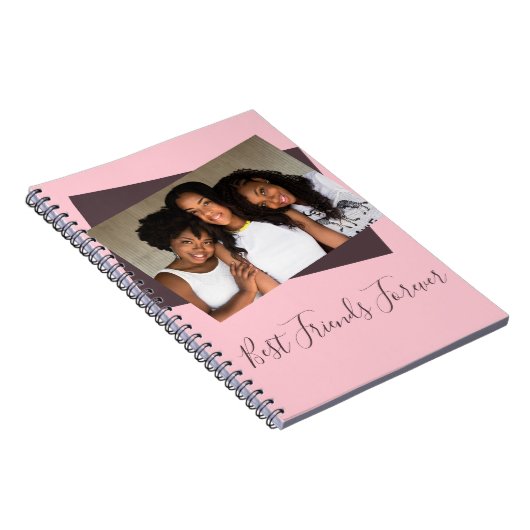 ピンクカスタムの写真最高の友達が永遠に脚本 ノートブック (右側)