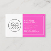 ピンクカスタムクモダンミニマル任意の色 名刺 (正面)
