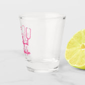 ピンクカスタムナース名Stethoscopeハート生命線 ショットグラス (右)