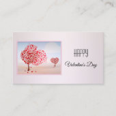 ピンクカスタムフォトValentines Day名刺 名刺 (正面)