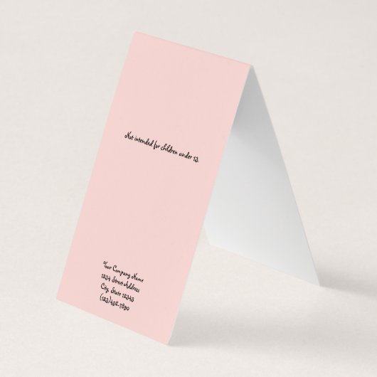 ピンクカスタムフローラプラーク10倍イヤリングカード 名刺 (裏面)