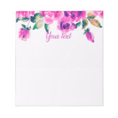 ピンクカスタムフローラ ノートパッド (正面)