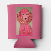 ピンクカスタムプードルドッグ付きクーラーボックス 缶クーラー (裏面)