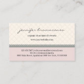 ピンクカスタムベーカリー箱包装チョコレート 名刺 (裏面)