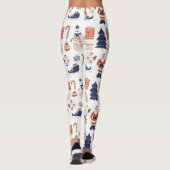 ピンクカスタムレッドブルーレギンスのクリスマスブランド レギンス (裏面)