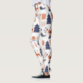 ピンクカスタムレッドブルーレギンスのクリスマスブランド レギンス (左)