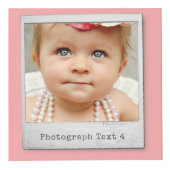 ピンクカスタム色のフォトフレーム5辺 フォトキューブ (右)