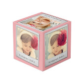 ピンクカスタム色のフォトフレーム5辺 フォトキューブ (裏面アングル)