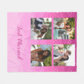 ピンクカスタム色の写真 フリースブランケット (正面(横))