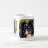 ピンクカスタム色の名前の写真2枚 コーヒーマグカップ (中央)