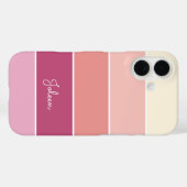 ピンクカスタム色の夏の色のブストライプロック Case-Mate iPhoneケース (裏面 (横))