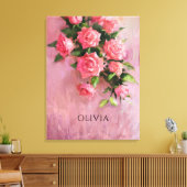 ピンクカスタム色の色合いの夢 キャンバスプリント (インサイチュ (リビング))
