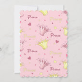 ピンクカステルファーストプリンセスバースデーパーティー 招待状 (裏面)