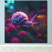 ピンクカタツムリ， AI Art, Canvas Print キャンバスプリント (インサイチュ (ウッドフロア))