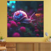 ピンクカタツムリ， AI Art, Canvas Print キャンバスプリント (インサイチュ (リビング))