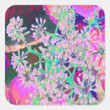 ピンクカッコいいとライムグリーンの抽象芸術レトロ自然