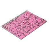 ピンクカッコいいに白黒のパターン ノートブック (左側)